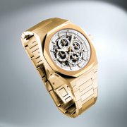 Discovery Drake Triple Calendar Skeleton Automatic Cloudy Gold