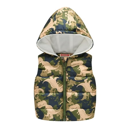 

Dezsed Baby Boys Girls Puffer Vest Clearance Toddler Baby Girls Cartoon Pattern Cute Zipper Windproof Sleeveless Vest Coat 2-3 Year Camouflage