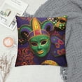 thumbnail image 2 of Heduofu Mardi Gras Throw Pillow Covers Mardi Gras Beaded Necklace Sofa Carnival Party Decor Pillowcase Back Cushion Cover White, 2 of 5