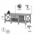 thumbnail image 6 of Bush Furniture Key West Coffee Table with Storage, Cape Cod Gray, 6 of 7
