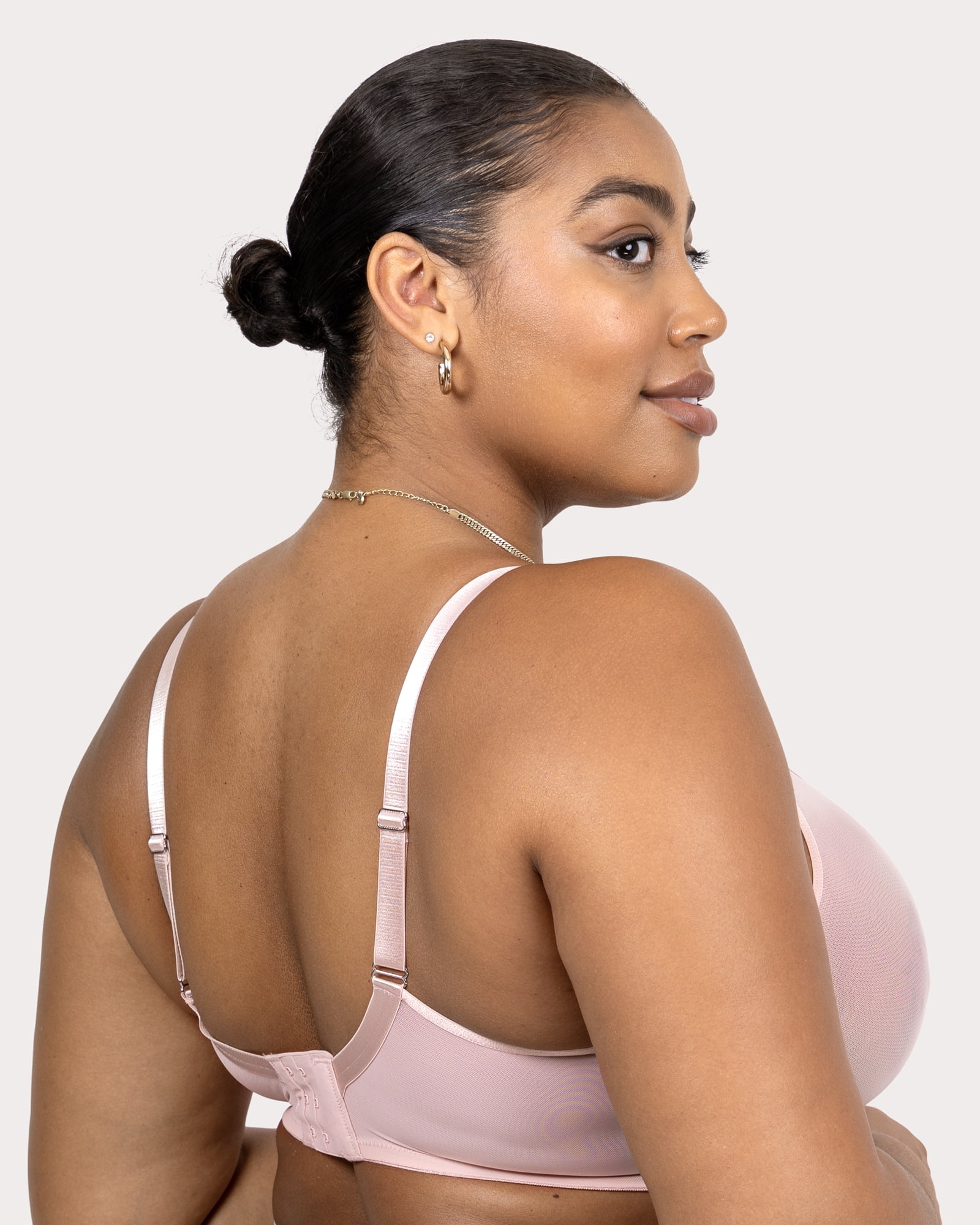 Curvy Couture Women's Plus Size Sheer Mesh Full Coverage Unlined Underwire Bra