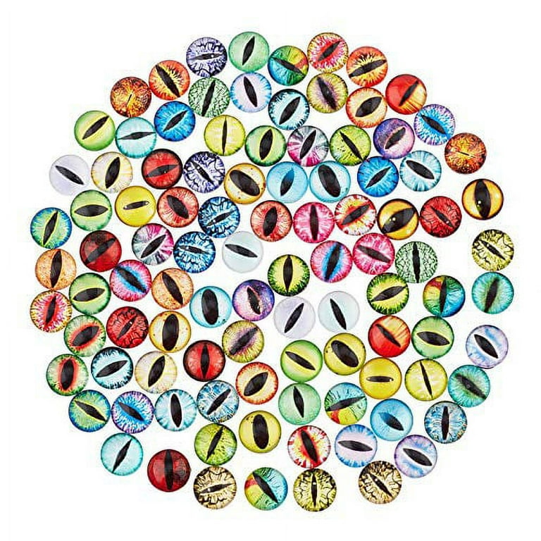 Lot Round Dragon Cat Eyes Cabochon Glazed Loose Beads For - Temu