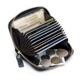 thumbnail image 3 of MFFOR RFID Credit Card Holder for Women Men Leather Fashion Card Case Wallet , Golden Rose, 3 of 7