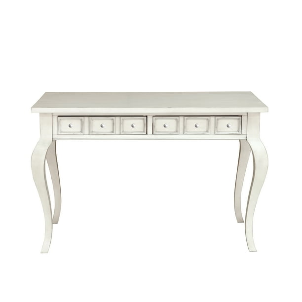 Two Drawer Cabriole Leg Desk in Weathered Grey - Walmart.com - Walmart.com