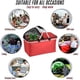 thumbnail image 5 of Picnic basket, foldable, insulated, black, blue, red, 5 of 5