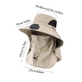 thumbnail image 3 of YiJuHui Solar Powered Fan Hat for Men, Rechargeable 360° Cooling Hat with USB Type-C, Wide Brim Sun Hat for Outdoor Fishing Hiking Camping Beach Gardening, 3 of 6