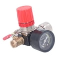 thumbnail image 4 of Kit de Régulateur de Pression de Compresseur d'Air en Fonte avec Manomètre 0-180PSI, Valve 4 Voies, Ports NPT 1/4 Pouce, Raccords Style Européen, Bouton de Réglage en Plastique et Ruban PTFE pour Outils Pneumatiques – Débit Précis, 4 of 6