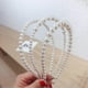 thumbnail image 3 of Wabjtam Wedding Padded Pearls Silver Headband, Headwear White Pearl Hair Hoop(3pcs), 3 of 5