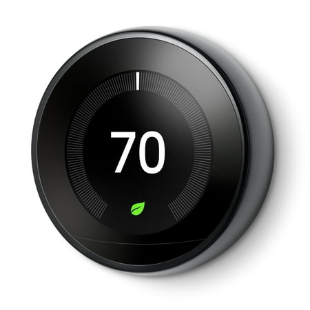 Google - Nest Learning Smart Wifi Thermostat - Black