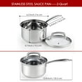thumbnail image 6 of Cook N Home 2 QT Sauce Pan, Stainless Steel Saucepan with Lid, Classic Milk Small Cooking Pots, 6 of 6