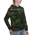 thumbnail image 6 of Uemuo Framed Greenery Wall Art Pattern Women's Hoodie with Eye-catching Drawstrings- Casual Pullover Hoodie with Kangaroo Pocket, Stylish Hooded Sweatshirt-Large, 6 of 7