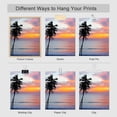 thumbnail image 5 of PixonSign Frameless Wall Art Tropical Palm Tree Beach Ocean Sea Sunset Prints, Set of 4 Sea Landscape Wall Decors, Nature Wall Décor, Adhesive Canvas Poster, Modern Home Artwork - 11"x14", 5 of 5