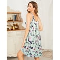 thumbnail image 2 of Ekouaer Women's Nightgown Sleeveless Sleepwear Wide Strap Sleep Shirt Pleated Scoopneck Nightshirt, 2 of 5