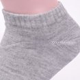 thumbnail image 4 of Unisex No Show Boat Socks, Breathable Moisture Wicking Low Cut Invisible Ankle Socks, 5 Pairs Multi-Pack, Gray, One Size, 4 of 7