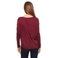 thumbnail image 2 of BELLA + CANVAS Women's Flowy 2x1 Ribbed Long Sleeve Tee 8852 - Maroon Size 2XL, 2 of 2