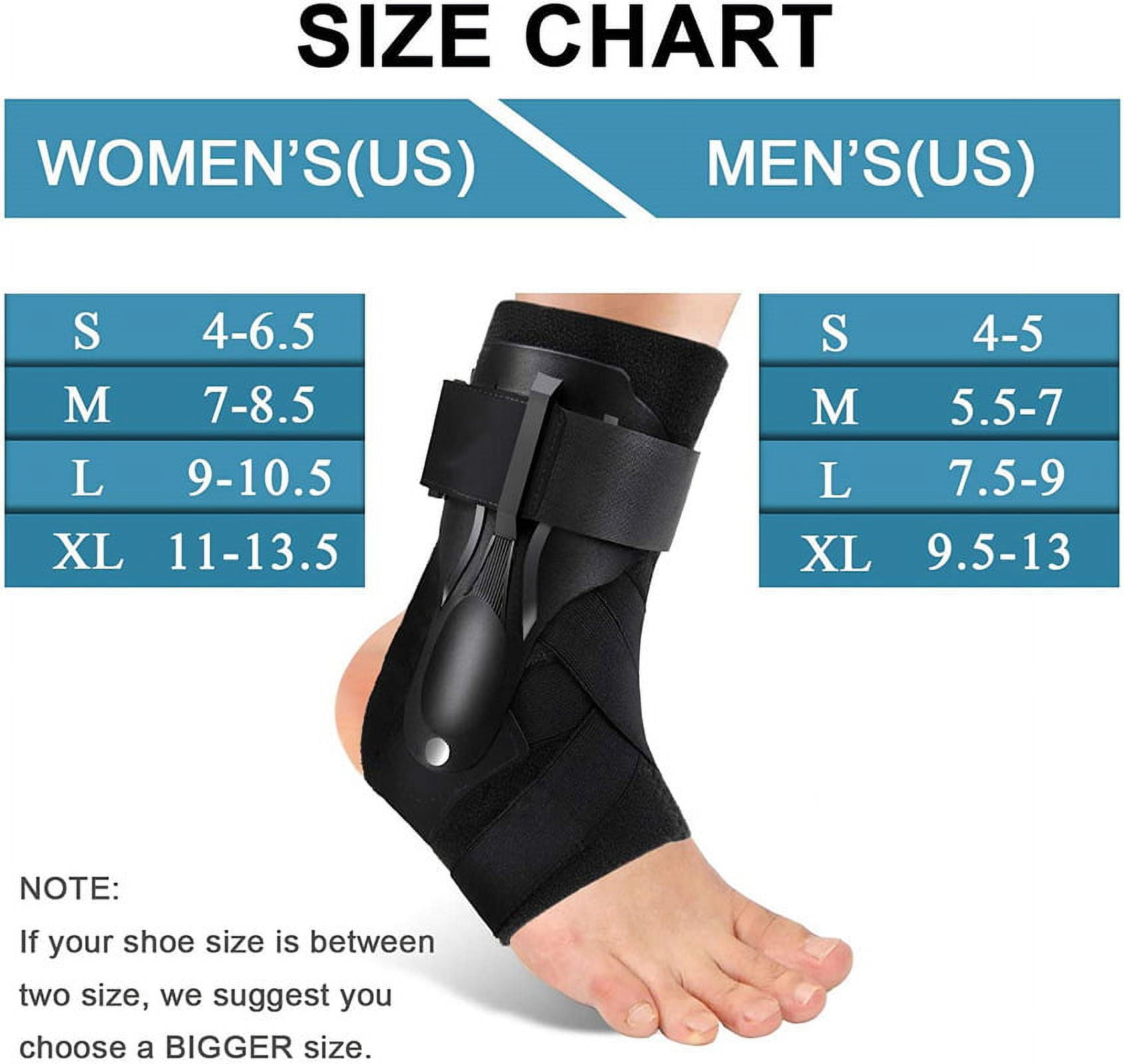 Ankle Brace, Ankle Support Brace for Ankle Sprains, Ankle Braces for Men Women, Ankle Support Sprained Ankle Brace for Basketball Soccer Volleyball- L