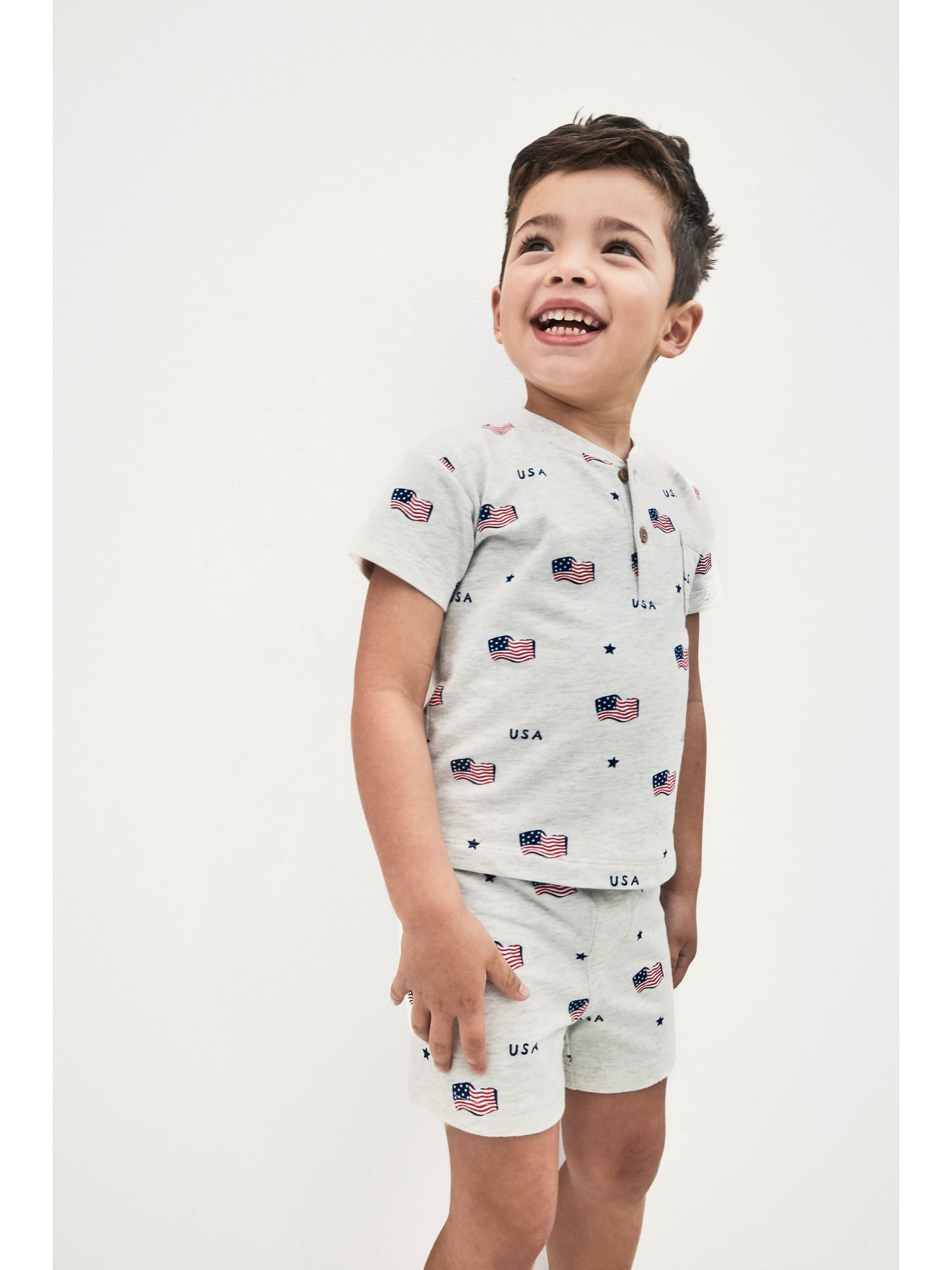 Carter's Child of Mine Baby and Toddler Boy Patriotic Americana Americana Outfit Set, 2-Piece, Sizes 12M-5T