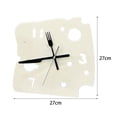 thumbnail image 3 of Reloj colgante hueco, reloj de mesa silencioso para oficina, comedor, cafetería. Blanco lechoso, 3 of 9
