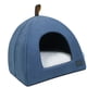 thumbnail image 2 of Foldable Cat Bed Breathable Cat House Indoor Pet Tent Dog Bed with Mat (Blue, Size M), 2 of 5