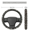 thumbnail image 3 of Renewold Novelty Steering Wheel Cover Anti-Slip Washable Easy to InstallUniversal 15 Inches Car Accessories, Leopard Print Grey Black, 3 of 6
