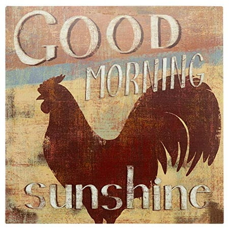 Vintage Red Tin Barnyard Designs 'Good Morning Sunshine' Rooster Retro Vintage Tin Bar Sign Country Home Decor 11
