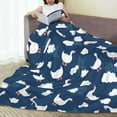 thumbnail image 6 of Fuzoiu Cute Goose On Blue Sky Print Ultra-Soft Micro Fleece Blanket,All Seasons Flannel Throw, Lightweight Blanket for Bed, Sofa, Couch, Movie Night, Camping, and Travel-50"x40", 6 of 7