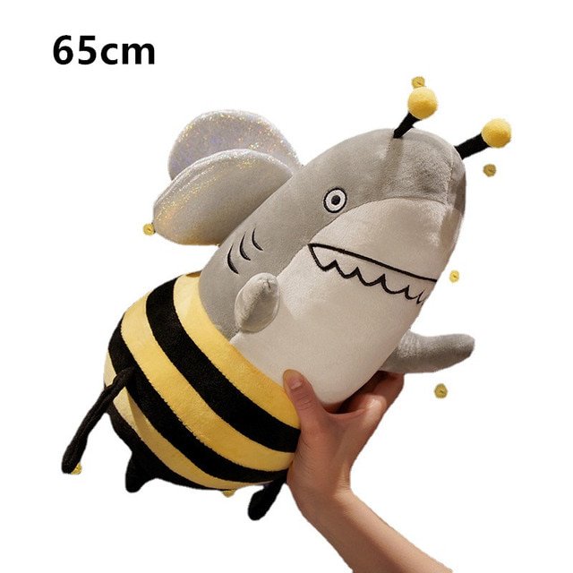 Big Horse Shark Series Plush Toy Stuffed Shark Cat Creative Peluche Animals Horse Body Throw Pillow Home Decor Trick Cushion65 Deng Xun unisex