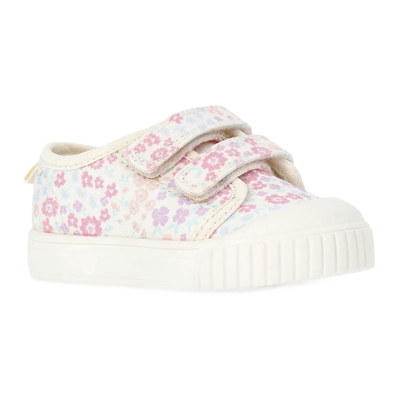 Wonder Nation Baby Girls Two Strap Bump Toe Sneakers