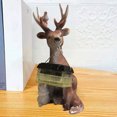 thumbnail image 2 of Resin Deer Exquisite Workmanship Animal Figure Ornamental Lamp Fox Rabbit Hedgehog Desktop Decor for Friends, 2 of 8