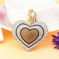 thumbnail image 1 of Langgg Keyring Keyholder DIY Small Decorative Purse Pendent Multipurpose Sweet Gift Workmanship Bag Decor Heart Keychain Khaki 1Set, 1 of 6