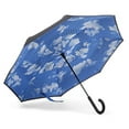 thumbnail image 1 of The totes InBrella Reverse Close Umbrella, Clouds, One Size, Inbrella Reverse Auto Close Stick Umbrella With J Hook, Wind &amp; Rainproof, 1 of 6