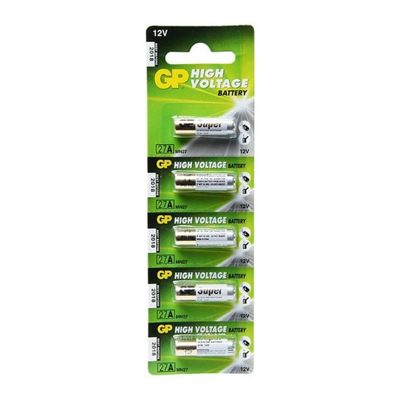 5 GP 27A High Voltage Super Alkaline 12V Batteries