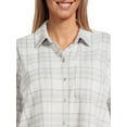 thumbnail image 4 of Terra & Sky Women's Plus Size Button Front Knit Shirt, 4 of 5