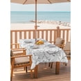 thumbnail image 2 of Outdoor Tablecloths with Umbrella Hole & Zipper, Black White Branches Tablecloth Rectangle 60x84 Inch, Vintage Art Farmhouse Waterproof Table Cloth, Patio/Pool/Picnic Table Covers, 2 of 8