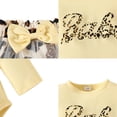 thumbnail image 3 of Newborn Infant Baby Girl Long Sleeve Letter Print Top and Skirt Set, 3 of 8