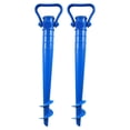 thumbnail image 1 of Durable Plastic Beach Umbrella Ground Anchor Holder in Blue for Stabilizing Use 2PCS Adjustable, 1 of 9