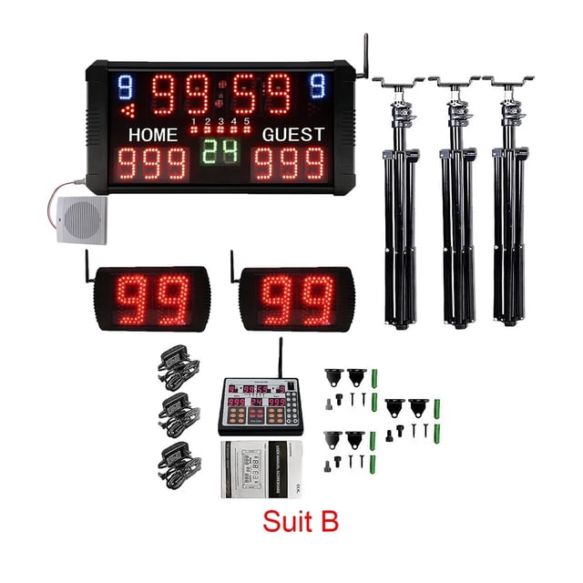 LED Scoreboard With Synchronized Countdown Timer And Easy-to-use Control Modes For Basketball Court, Point Tracker ,Easy to Use