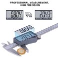 thumbnail image 3 of Stainless Steel Electronic Digital Caliper with Large LCD Screen - 0-6 Inch/150mm Measuring Tool, IP54 Protection, Auto-Off, Inch/MM Conversion, Includes Case and 3 Batteries for Precision, 3 of 6