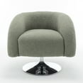 thumbnail image 5 of Modern style  emerald single swivel sofa chair, Teddy upholstered single sofa with round and fluffy reading chair, suitable for living room, bedroom, 5 of 8
