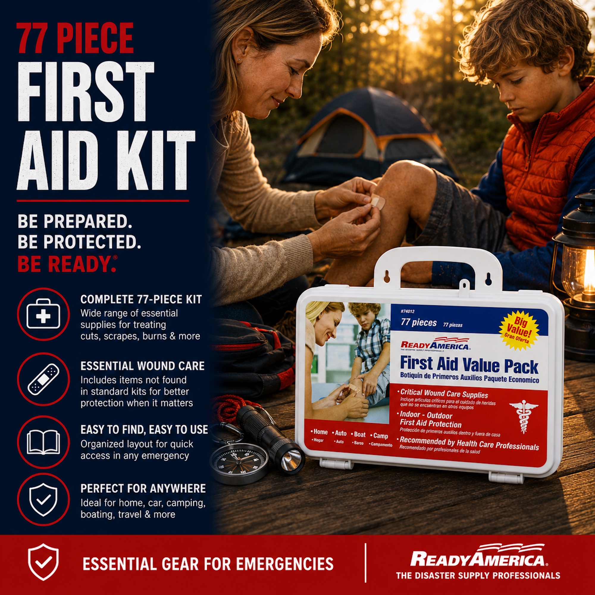 Ready America 77-Piece First Aid Kit Value Pack photo 7