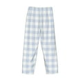 thumbnail image 5 of Daiia Blue Checkboard Men's Sleep Pant with Pockets and Drawstring,Pajama Pants-Medium, 5 of 9