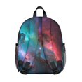 thumbnail image 3 of Colorful Starry Sky and Universe Backpack for School, Cute School Bag with Adjustable Shoulder Straps and Padded Back, 13.8"x11.4"x6", 3 of 5