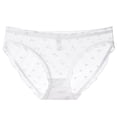 thumbnail image 2 of Women's Bikini Panties Sheer Lace Briefs Lightweight Thin Mesh Underpants Tummy Panties for Women White M, 2 of 3