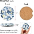 thumbnail image 3 of GZHJMY Palm Flowers Car Cup Holder Coaster Anti Slip Car Coasters Drink Coaster Cute Auto Interior Accessories for Women & Men 2.5"(2 Pack) Cup Coasters, 3 of 6