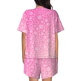 thumbnail image 3 of Lsque Breast Cancer Pink Ribbons Awareness Women's Short-Sleeved Pajama Set - 2 Piece Soft and Lightweight Sleepwear Set-, 3 of 9