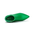 thumbnail image 4 of BLISSFUL STEP Women's Pointed Toe Zipper Stiletto Heels Ankle Boots Grass Green 9, 4 of 8