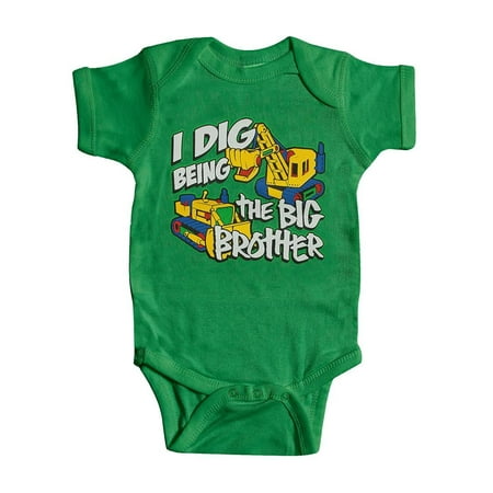 

Toddler I Dig Being the Big Brother Bodysuit - Green - 12 Months