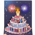 thumbnail image 2 of Tarjetas de felicitación de cumpleaños 3D, divertidas tarjetas de pastel de fuegos artificiales, novedad para mujeres, hombres y niños, 2 of 5