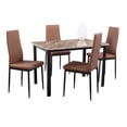 thumbnail image 4 of Comedor MOBILKRAFT Modelo Tunez Café 4 Sillas Tubular Rectangular Negro y Café, 4 of 5