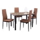 thumbnail image 4 of Comedor MOBILKRAFT Modelo Tunez Café 4 Sillas Tubular Rectangular Negro y Café, 4 of 5